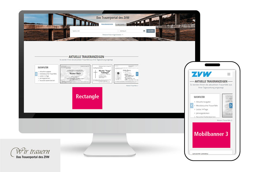 zvw-trauer.de Banner-Paket Basic