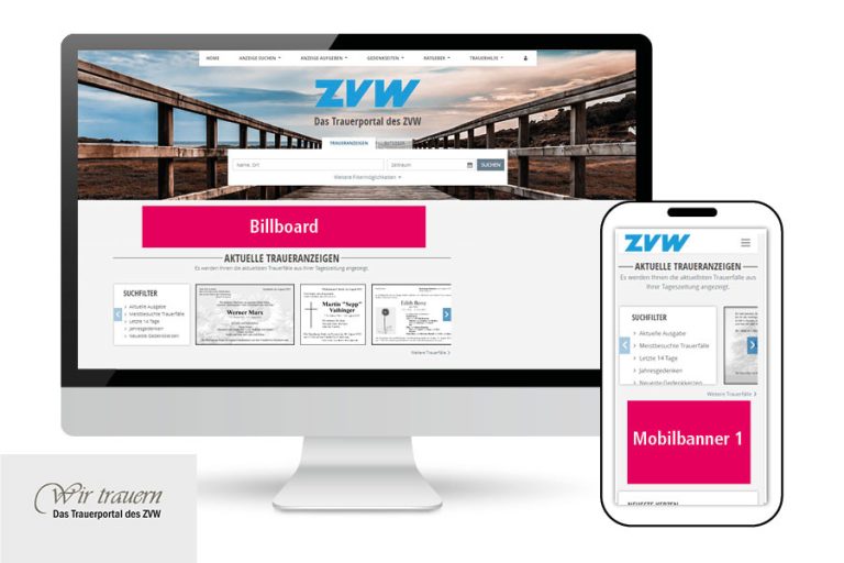 zvw-trauer.de Banner-Paket Premium